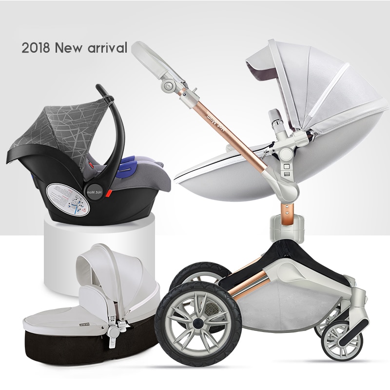 2021 Original Hot Mom stroller High Landscape carriage Luxury 3 in 1 baby stroller Newborn trolly folding shock pram free ship