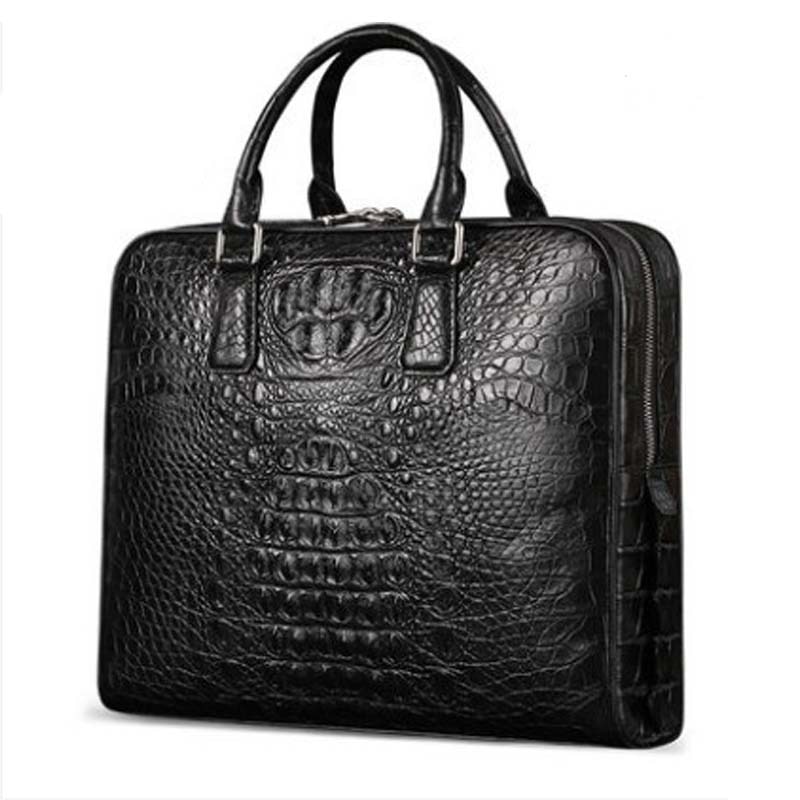 gete New Thai crocodile leather men handbag Large capacity men's bag business casual men's Boutique men briefcase men bag