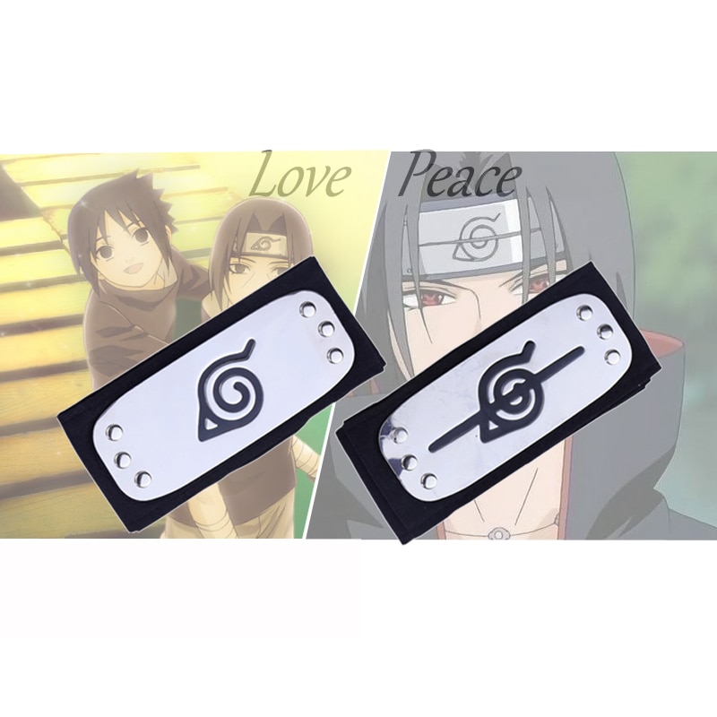 headband cosplay Costumes Accessories toys Props Itachi akatsuki Anime headband Kakashi Peace Love