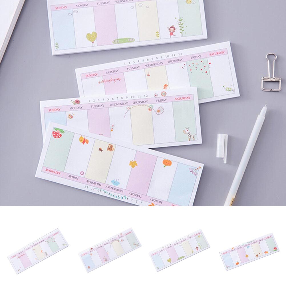 Hot Sale 2017 Newest 40 Sheets Weekly/Daily Planner Sticker Sticky Notes Memo Pad Schedule Check List School Stationery gifts