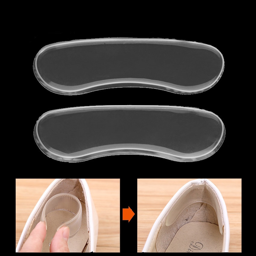 2 Pairs Silicone Gel Gel Inserts Women Insole Heel Cushion protector Foot feet Care Pad Insole For High Heel Shoe