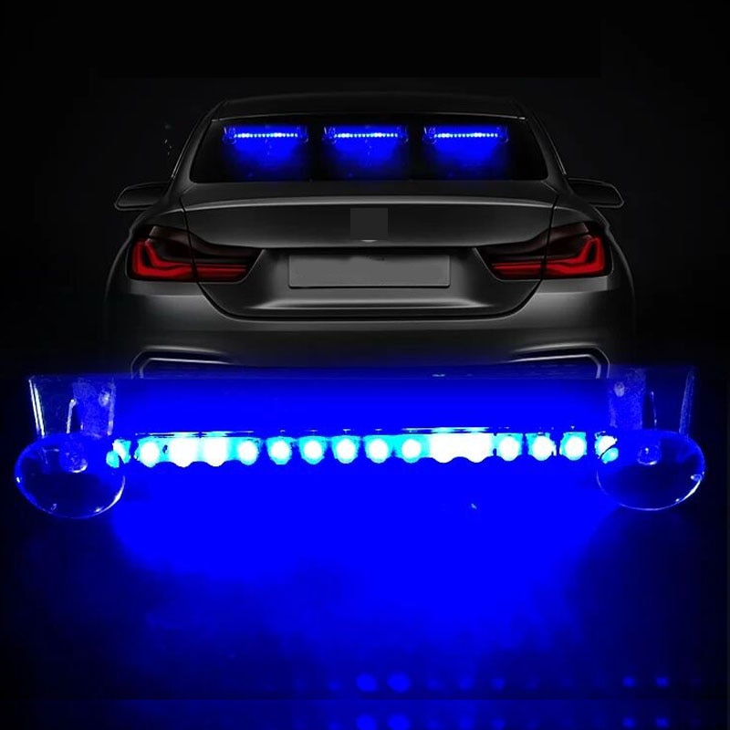1pc LED Wireless Car LED Alarm Lights Car Solar Flashing Warning Light Auto Super Bright Colorful Universal Interior Decoration