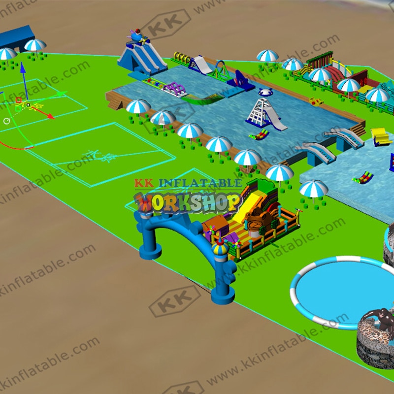 Mobile Dry Playground Inflatable Water Park Project Made In China