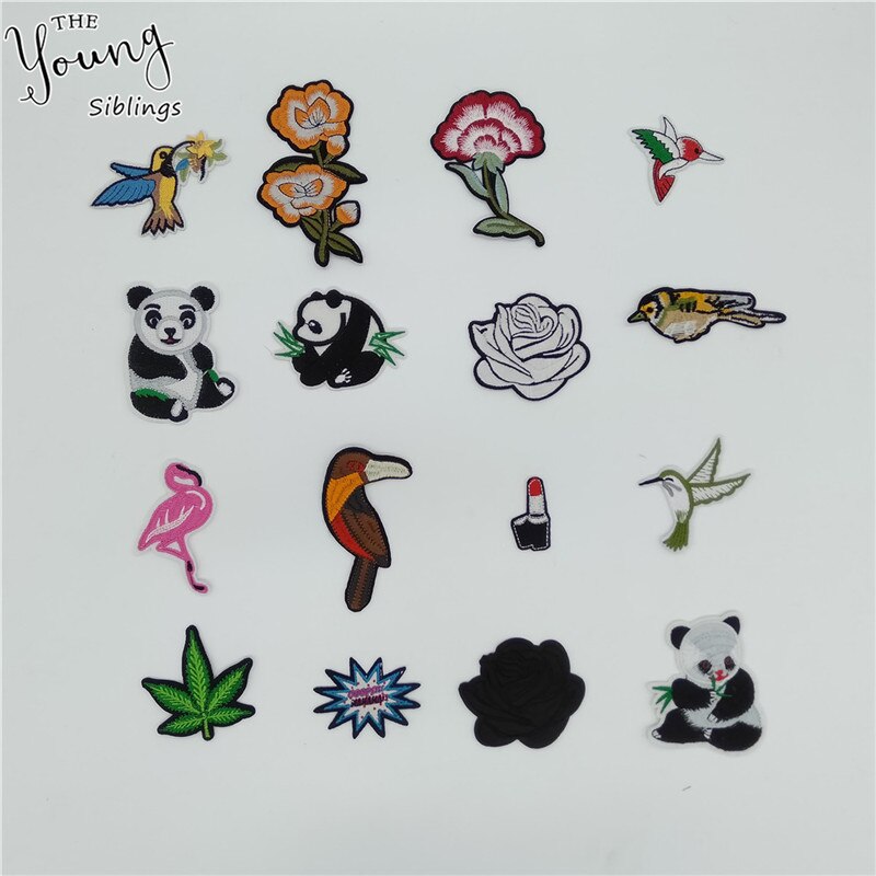 High quality Cartoon Pattern Hot melt adhesive Applique Embroidery Patches Stripes DIY Badge Clothing Accessories C5210-C5226