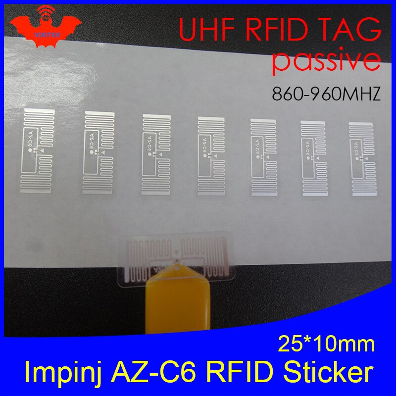 UHF RFID tag Impinj Monza R6 MR6 chip AZ-C6 inlay 900 915 868mhz 860-960MHZ Higgs3 EPCC1G2 6C smart card passive RFID tags label