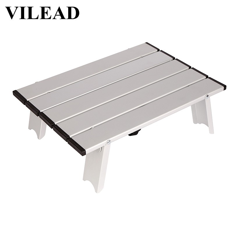 VILEAD Aluminum Picnic Table Folding Tables for Camping Beach Travel Ultralight Camping Table Portable Mini Camping Furnitures