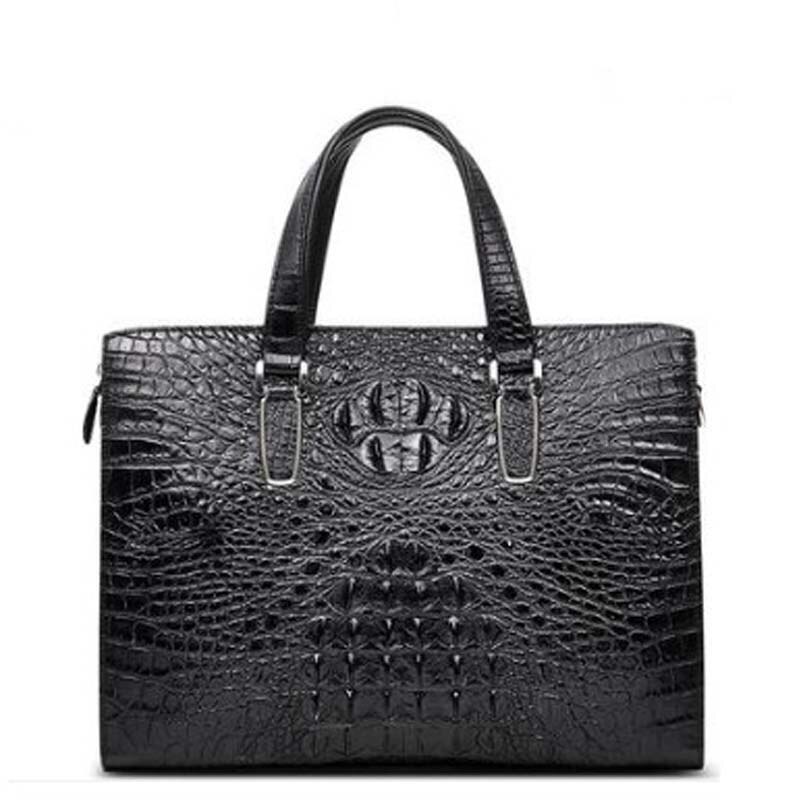 Cestbeau crocodile leather men's bag multi-layer business casual leather one-shoulder bag men crocodile bag men briefcase