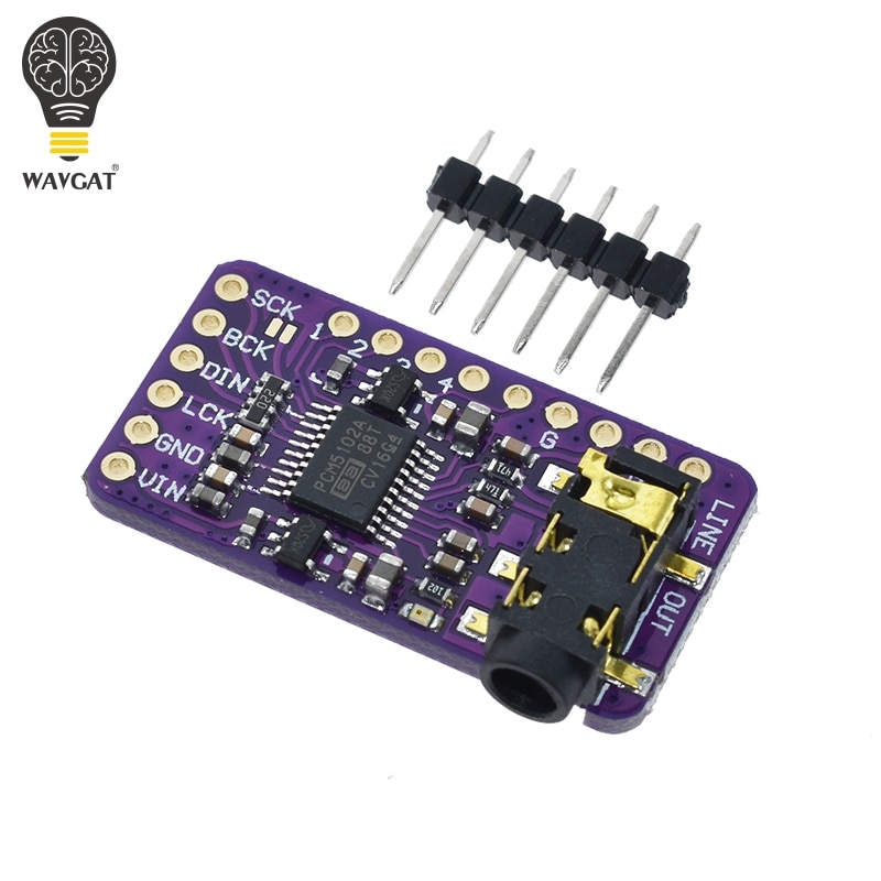 Interface I2S PCM5102A DAC Decoder GY-PCM5102 I2S Player Module For Raspberry Pi pHAT Format Board Digital PCM5102 Audio Board