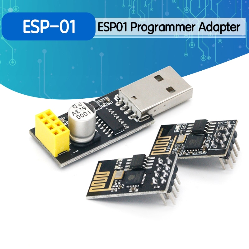 ESP01 Programmer Adapter UART GPIO0 ESP-01 Adaptaterr ESP8266 CH340G USB to ESP8266 Serial Wireless Wifi Developent Board Module