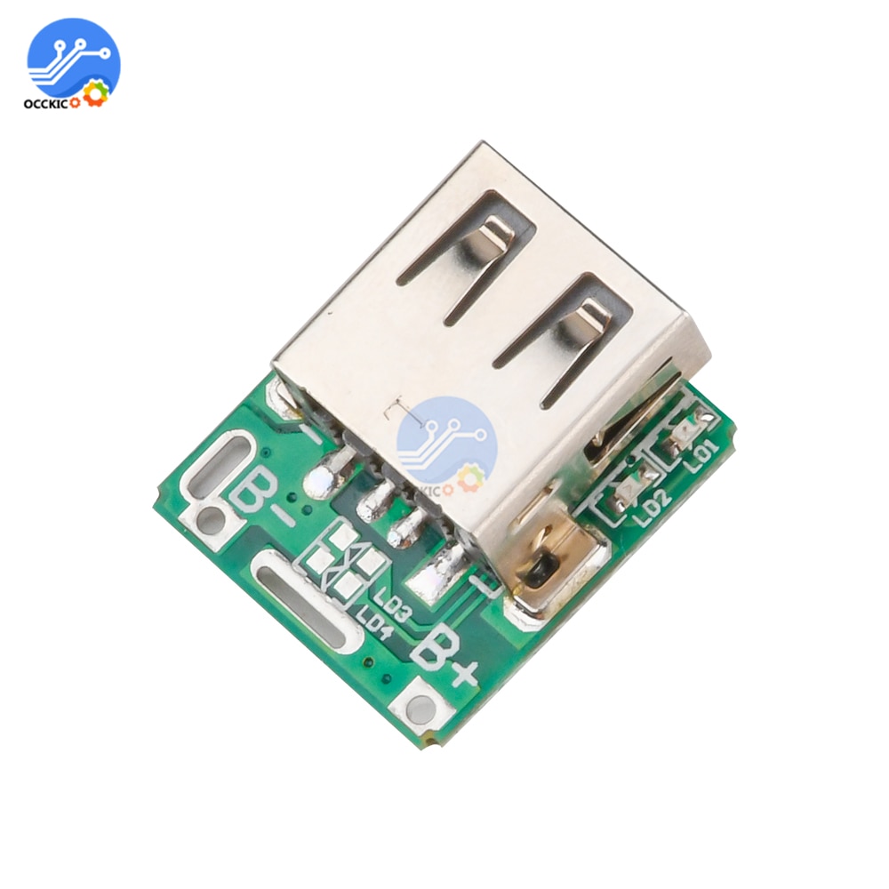 18650 Lithium Battery Charger Protection Board Power Step-Up Boost 3.7V to 5V1A Converter Lithium 18650 Battery Charge Balance