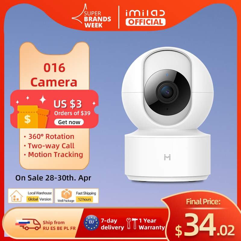Global Version IMILAB 016 IP Camera Baby Monitor Smart Mi Home App 360° 1080P HD WiFi Security Camera CCTV Surveillance Camera