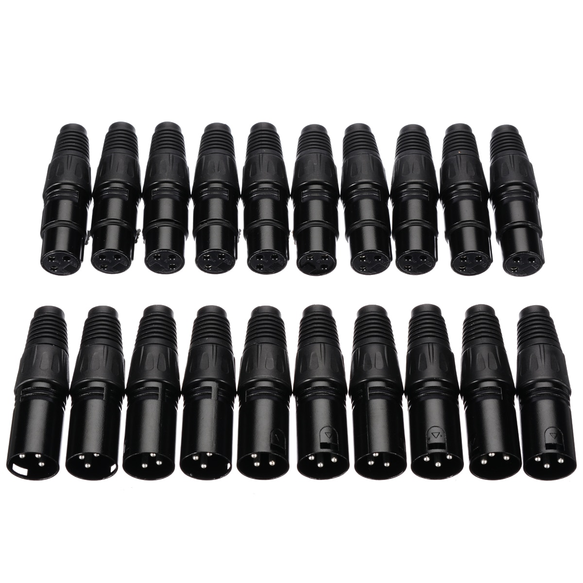 20pcs 3Pin XLR Male to Female Microphone Extension Cable Microphone Cables Plug Audio Socket MIC Audio Connector Adapter