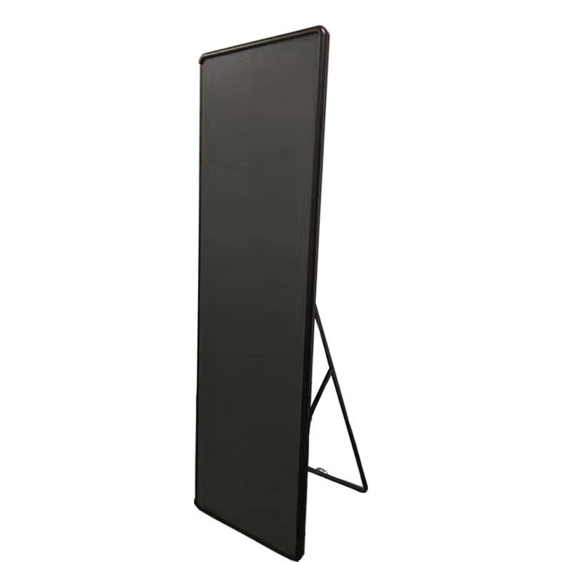 P3 High Resolution Indoor Ultra Thin Digital Advertising Mirror Floor Standing LED Display Video Board LED Poster Display Screen