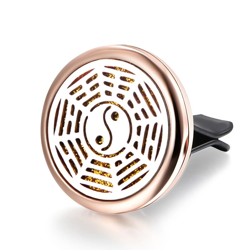 Tai Chi Gossip Detachable Car Air Perfume Diffuser Stainless Steel Vent Freshener Car Air Aroma Essential Oil Diffuser Pendant