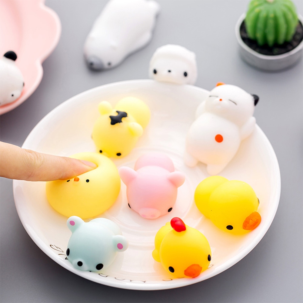 Squishy Mini Change Color Cute Cat Antistress Squishy Ball Squeeze Mochi Rising Abreact Soft Sticky Stress Relief Funny Gift Toy