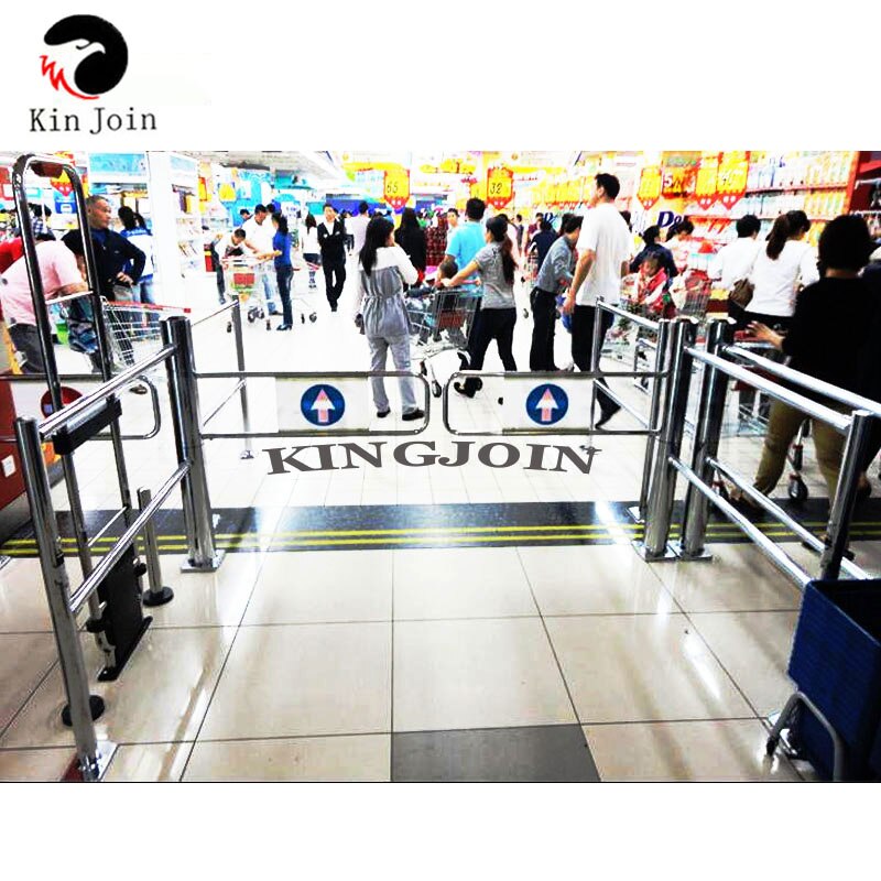 KINJOIN Dual Swing Barrier For Access Control Shopping Mall Supermarket Channel Use