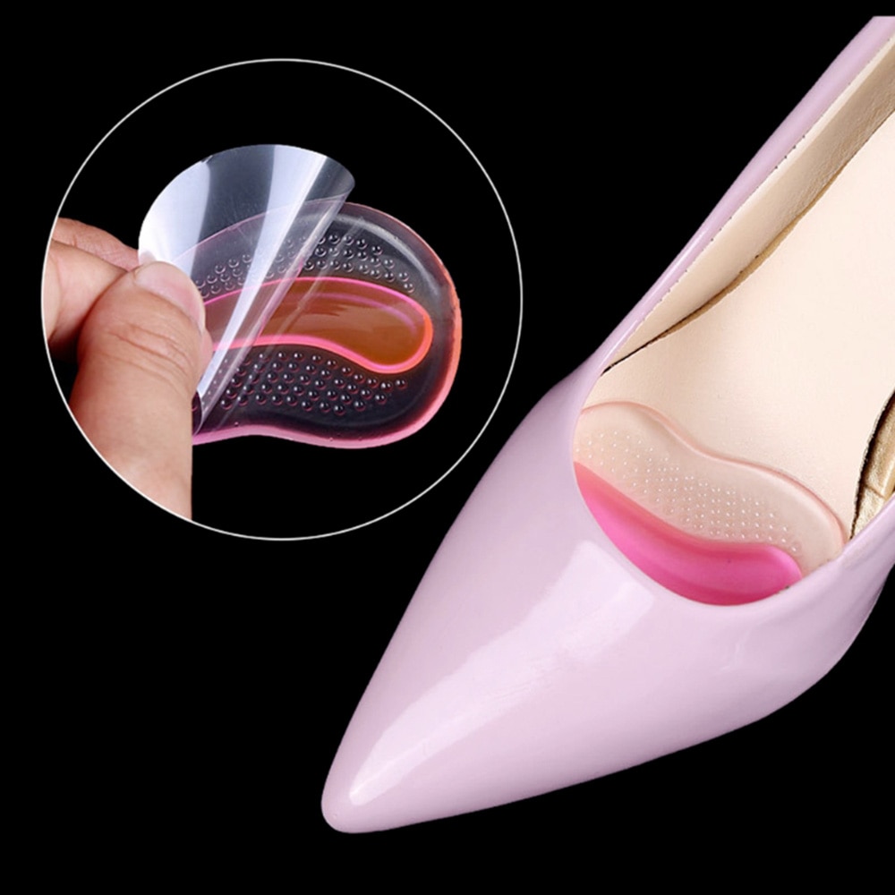 1Pair/2PCS Gel Silicone Forefoot Pads Shoe Patch Insoles Inserts Massager High Heels Anti-Slip Pain Relief Inserts