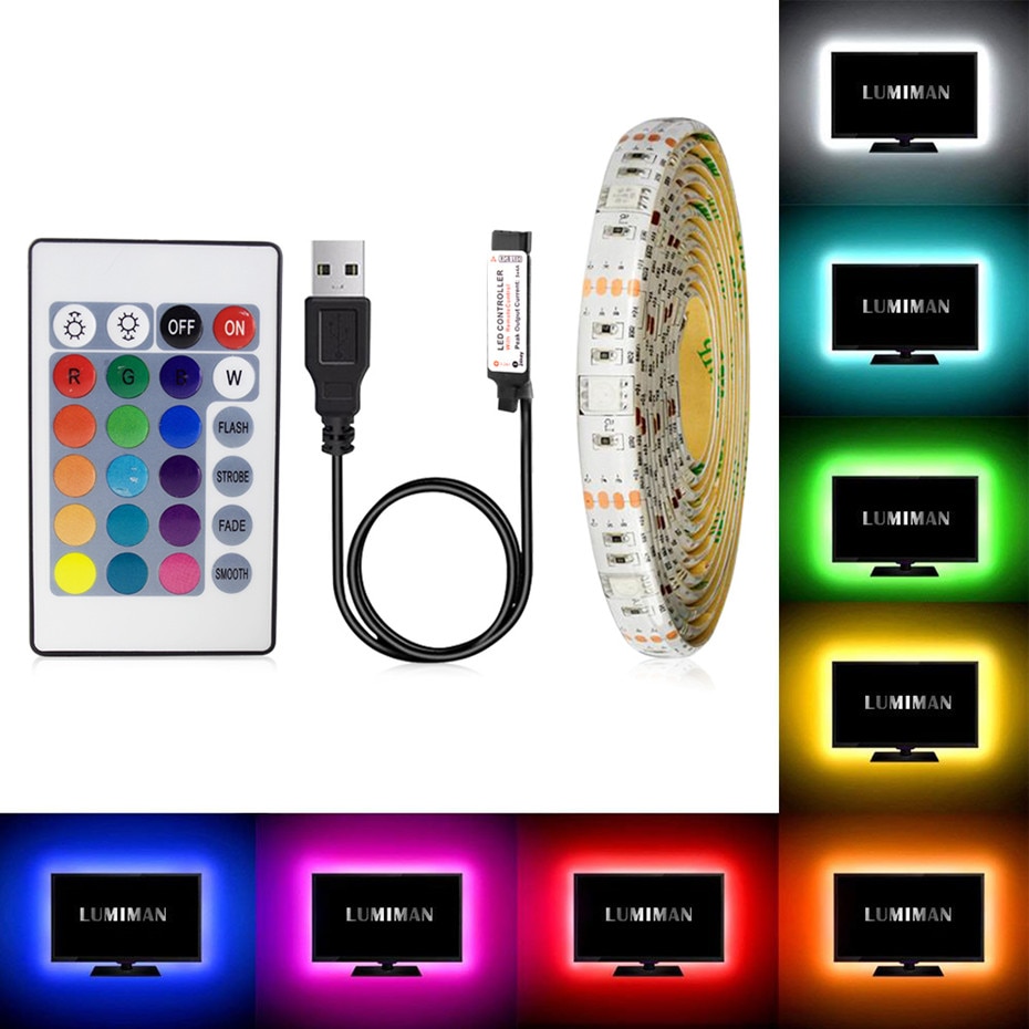 SMD2835 RGB LED Flexible Strip Lights Dimmable USB Waterproof LED Light Strip IP20 IP65 5V LED Ribbon White/Warm White LED Tape