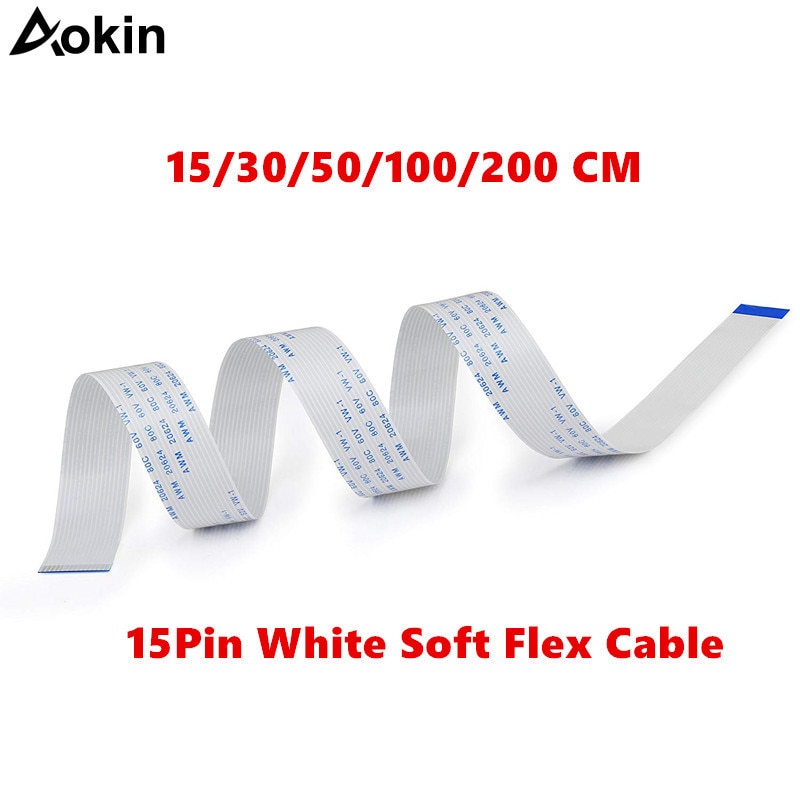 15 Pin Ribbon Flex CSI Camera Cable 15cm 30cm 50cm 100cm 200cm 1M 2M Length for Raspberry Pi 4B /3 B+ / 2 Camera