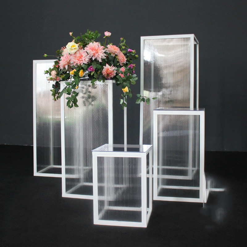 Acrylic cylinder Pillar stand rack for Wedding cake flower crafts decor food candy display pedestal columns for grant event prop