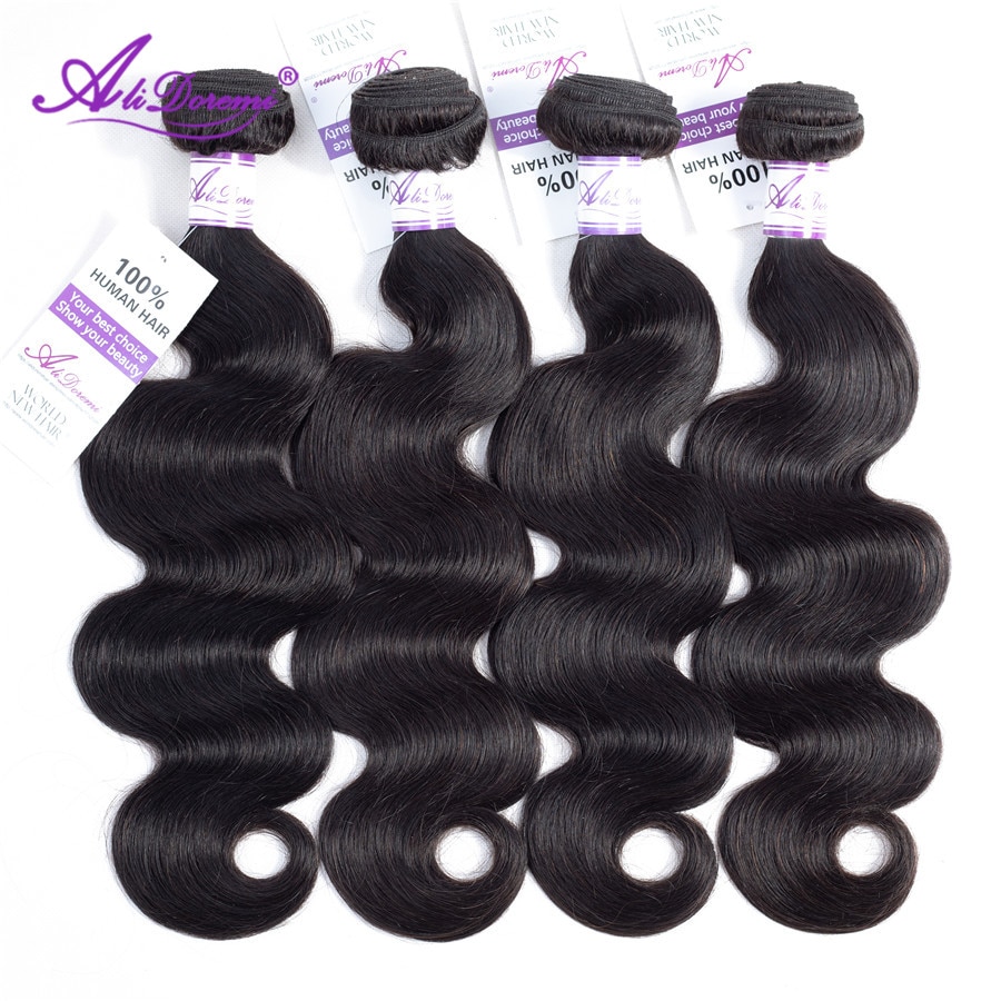 Alidoremi Brazilian non Remy Hair Body Hair Bundles 8-30 inch 100% Human Hair Weave Hair Free Shipping Natural Black