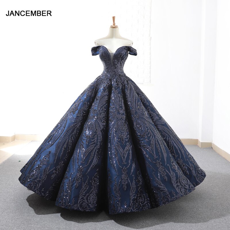 J66661 jancember royal blue quinceanera dresses off the shoulder sweetheart floor length sweet puffy dresses vestido debutante