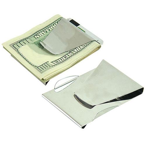 2021 1PC High Quality Stainless Steel Metal Money Clip Fashion Simple Silver Dollar Cash Clamp Holder Wallet for Men Women