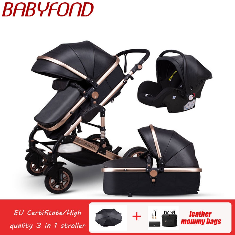 Normal Ship! 3 In 1 Baby Strollers And Sleeping Basket Newborn 2 In 1 Baby Stroller Europe Baby Pram One Parcel With Car Seat