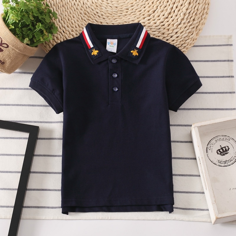 Boys Polo Shirts Short Sleeve Kids Shirt for Boys Collar Tops Tees Fashion Baby Boys Girls Shirts 2-16 Years Child Clothes