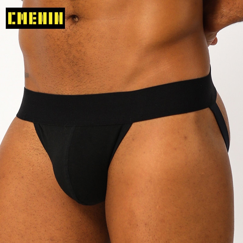 Sexy Gay Men Underwear Male Lingerie Jockstrap G String Thongs Mens Underpants Pure Cotton Solid Briefs Panties Jock Strap BP.01