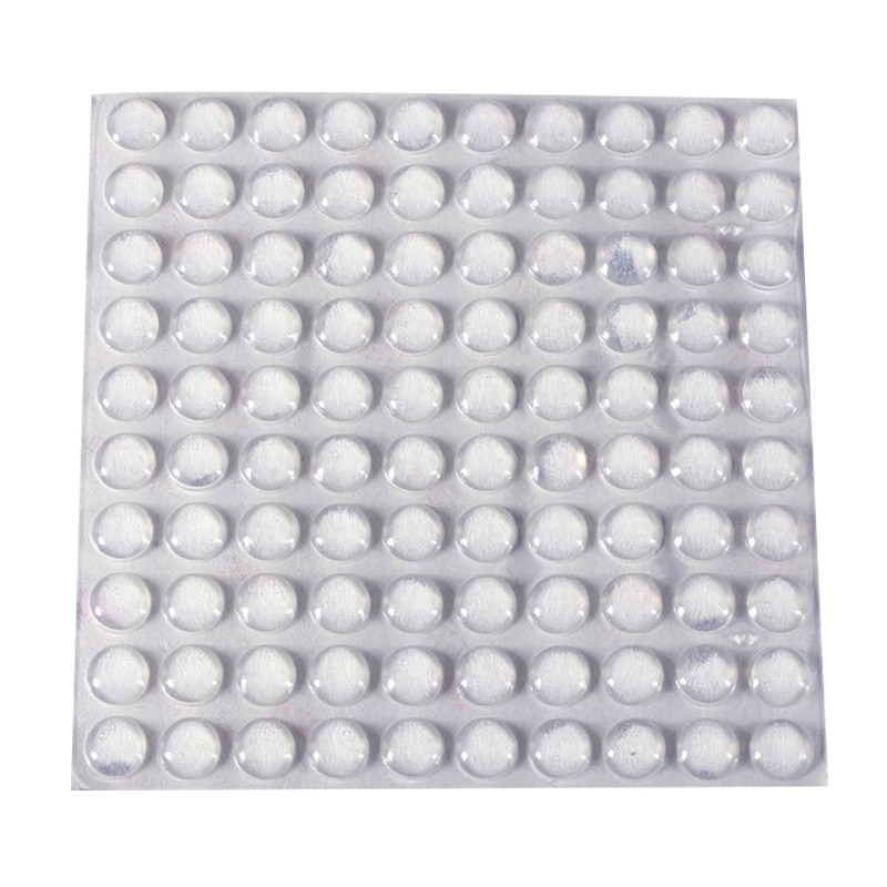 100PCS Self Adhesive Rubber Feet Clear Semicircle Bumpers Door Buffer Pad MDD88