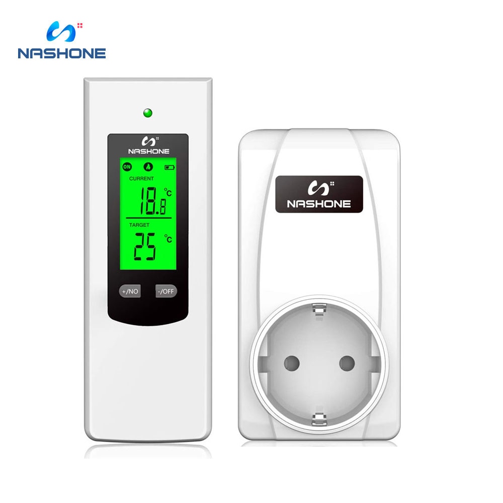 Nashone Temperature Controller Thermostat for Floor Tan Room Heating Thermostat 220V Socket EU Wireless Thermostat Gas Boiler