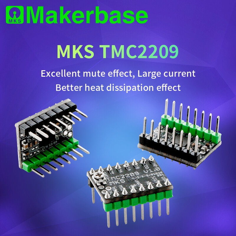 Makerbase MKS TMC2209 2209 Stepper Motor Driver StepStick 3d printer parts 2.5A UART ultra silent For SGen_L Gen_L Robin Nano