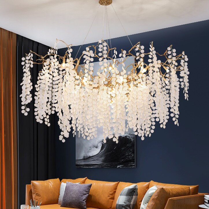 Glass Hanglamp LED Hanging Lamp Fashion Copper Nordic Light Fixtures Living Room Pendant Lights Bedroom Lampara Colgante