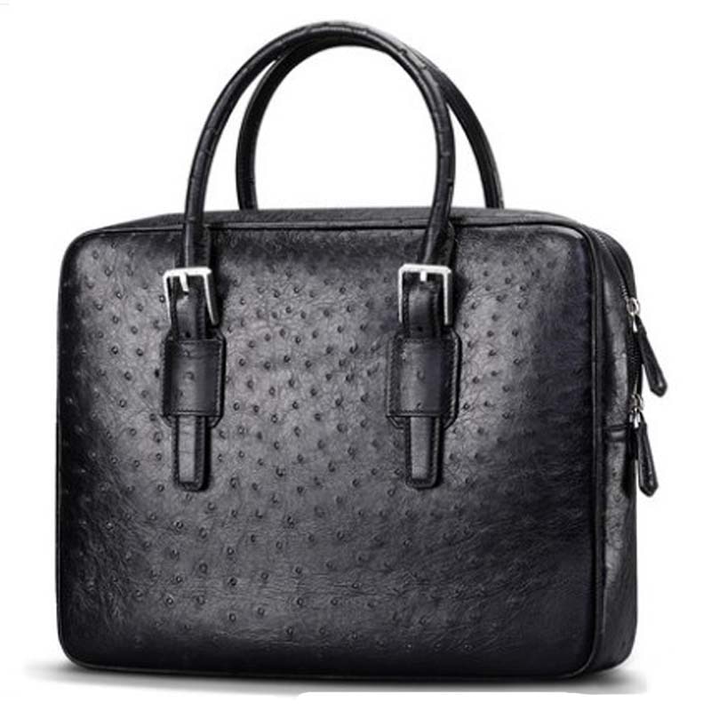 Cestbeau South Africa imported ostrich leather hand bag genuine genuine leather with natural texture men bag business