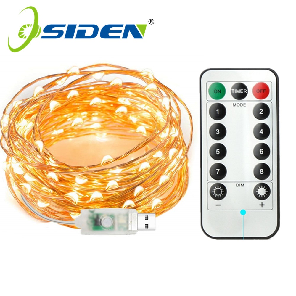 Led String Light 5/10M/20M 50/100/200LED USB 8Mode Remote Control Lights Fairy garlands Wedding Christmas Holiday Decor lamps