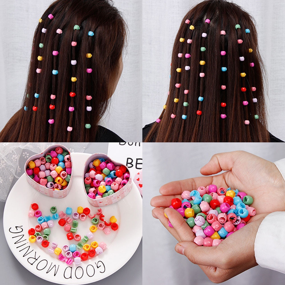 2021 New Korea Lovely Beads Hairpin For Girls Candy Colors Plastic Mini Hair Clips Barrette Headwear Hair Accessories