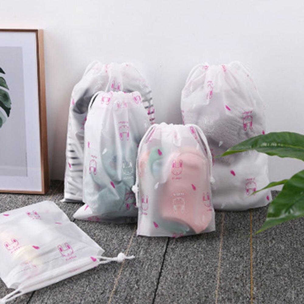 Transparent Rabbit Cosmetic Bag Travel Makeup Case Women Zipper Make Up Organizer Storage Pouch Toiletry Wash Kit Beauty Box