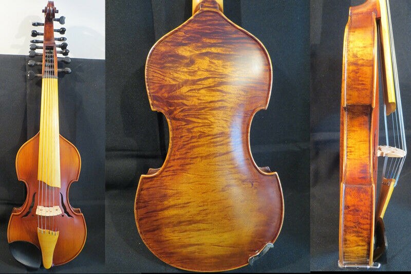 Hand made SONG Brand maestro 7×7 strings 14" Viola d'Amore 4/4 violin #13169