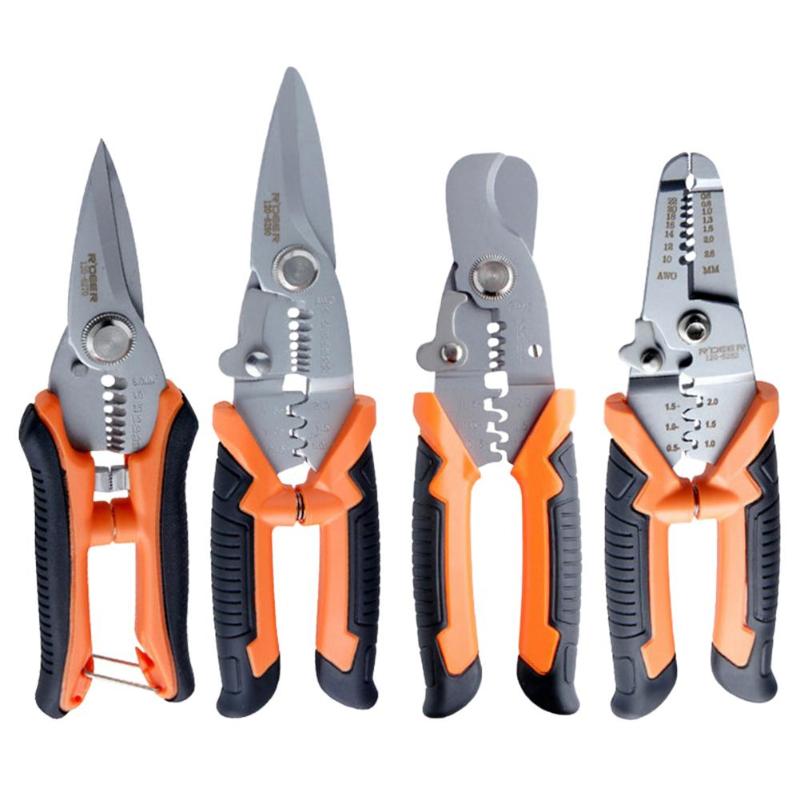 Multi tool Pliers Crimping Pliers Cable Wire Stripper Cutter Multi functional Snap Ring Terminals Crimpper Carpenter's Tools