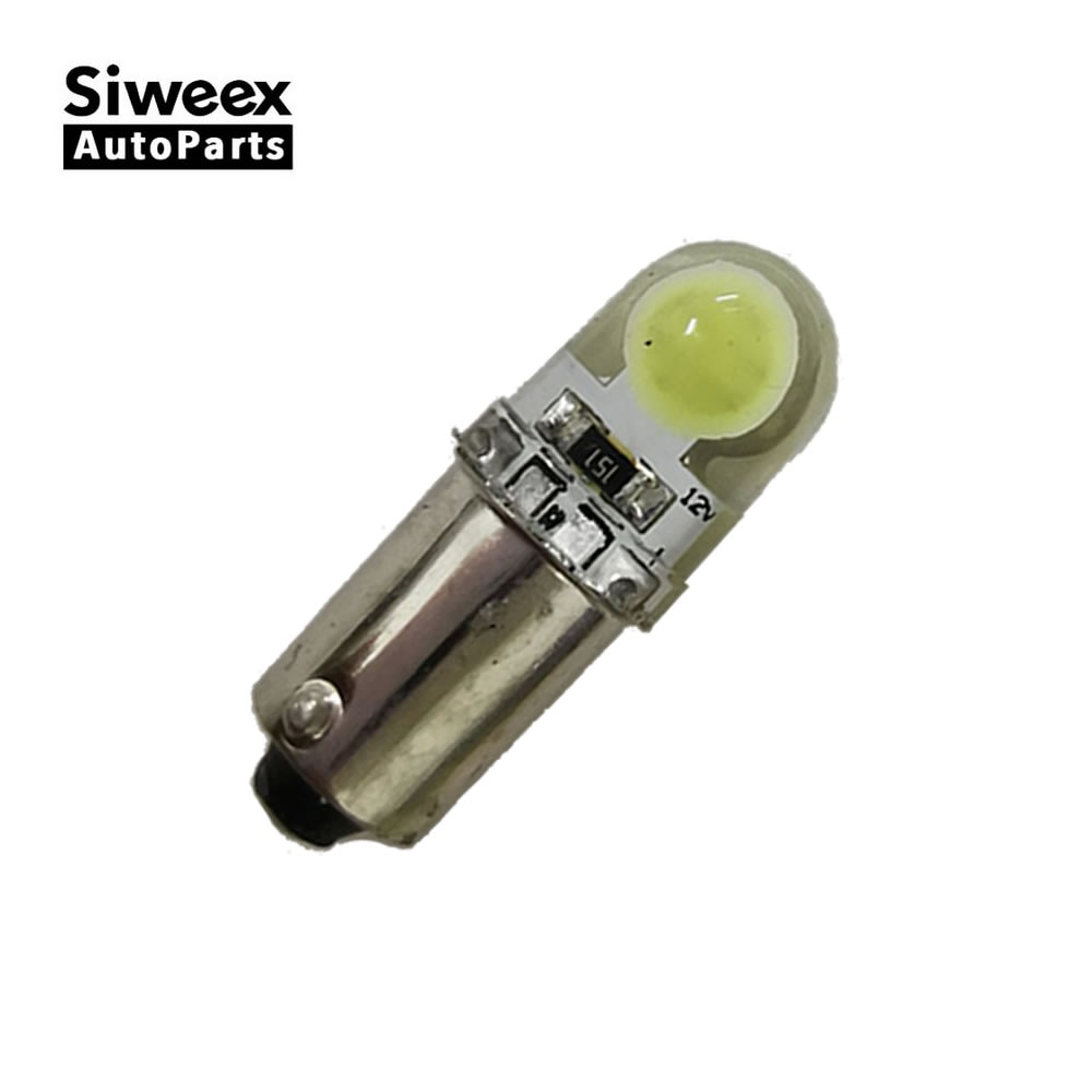 1 Pcs BA9S Led COB T4W Bulb SMD Silicone Crystal Auto Interior Reading Dome Door Vehicle Signal Lamps Light White DC 12V