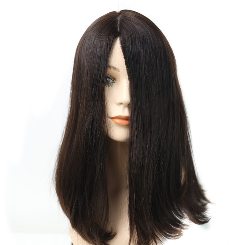 Kosher Wigs Silk Base Jewish Wigs For Women 150% Density Double Drawn European Human Hair Wigs Color #4You May Remy Full Ends