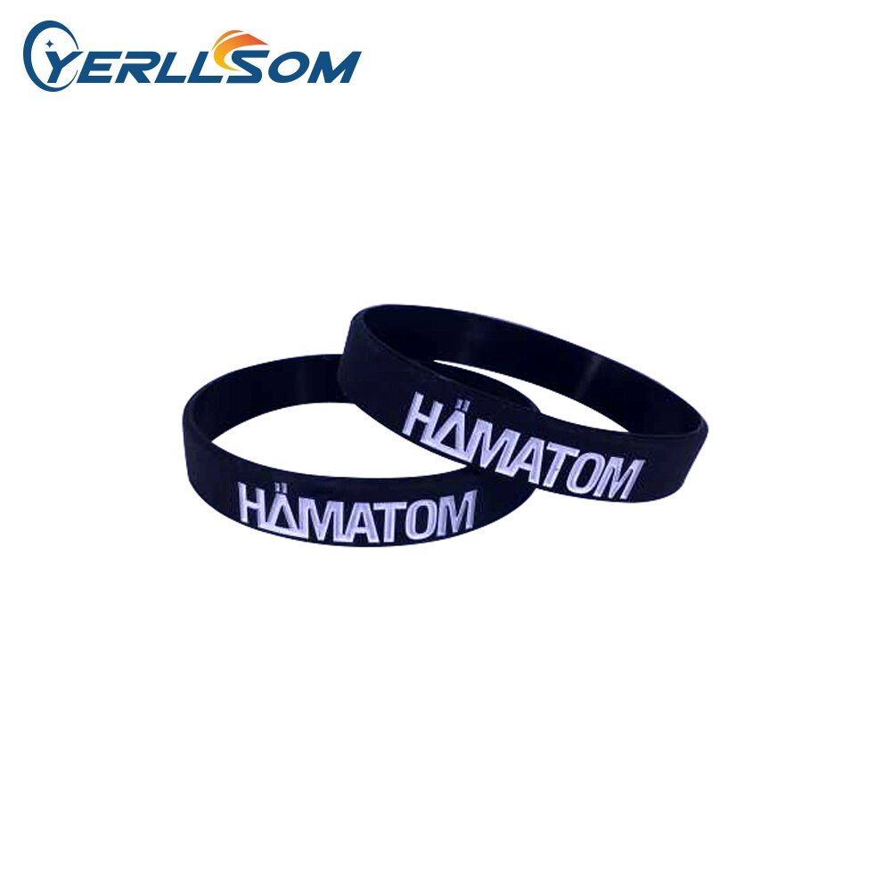 10000PCS/Lot High Quality 1/2 inch Engrave and ink Filled YERLLSOM Rubber silicone bracelets with ink filled logo YS19070405