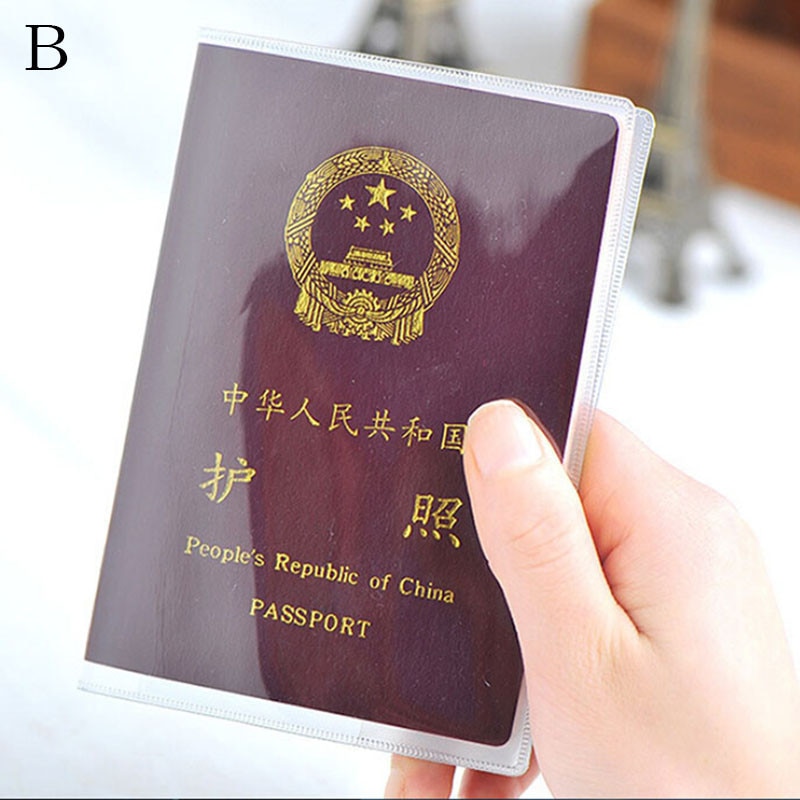6pcs Travel Waterproof Dirt Passport Holder Cover Wallet Transparent PVC ID Card Holders Business Credit Card Holder Case Pouch