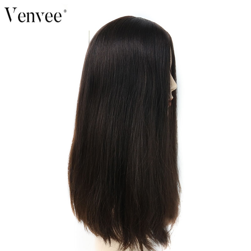 Jewish Wig European Remy Hair Silk Base Lace Front Human Hair Wigs Straight Double Drawn 4# Color Kosher Wig Venvee