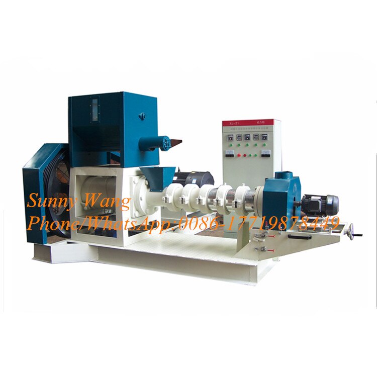 Stainless steel Electrical dry dog food extrusion suspension making machine floating fish feed pellet extruder machine