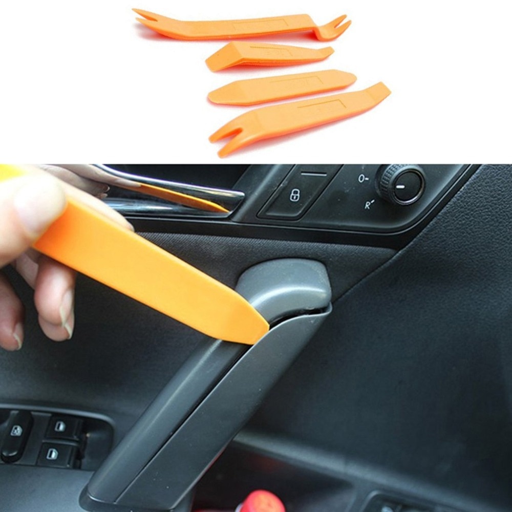 Auto Door Clip Panel Trim Removal Tool Kits Navigation Disassembly Seesaw Car Interior Plastic Seesaw Conversion Tool 4 Sets