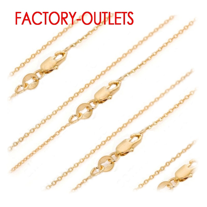 1PC Nice Accessories Findings 16"-30" Necklace Chains O Gold Link Rolo Chain+Lobeter Clasp Pendant Super Cheap