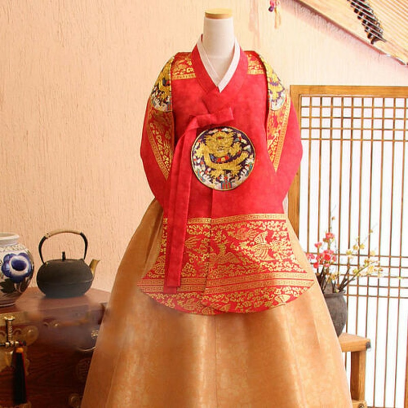 2020 New 100% Real Silk Hanbok Dress Traditional Korean Ceremony Costume DANGUI Korean Royal Costume