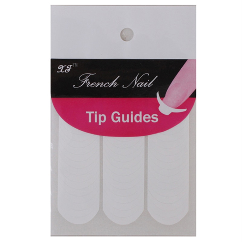 1 Sheet French Nail 3 Patterns Classic French Tips Guides Strip Line DIY False Nails Half Tip With Glue Nail Art Tool